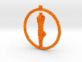 yogapose pendant/earring in Orange Smooth Versatile Plastic