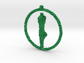 yogapose pendant/earring in Green Smooth Versatile Plastic