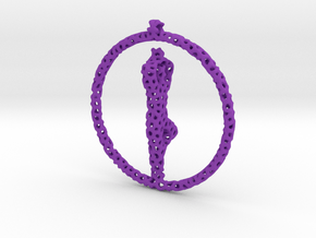 yogapose pendant/earring in Purple Smooth Versatile Plastic