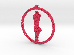 yogapose pendant/earring in Pink Smooth Versatile Plastic