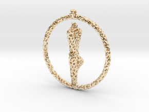 yogapose pendant/earring in 14k Gold Plated Brass