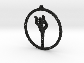 yoga pendant in Black Smooth Versatile Plastic