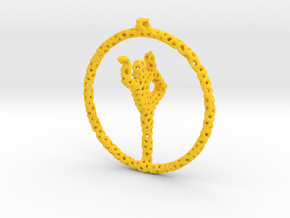 yoga pendant in Yellow Smooth Versatile Plastic
