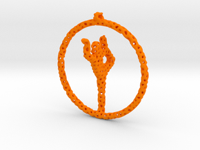 yoga pendant in Orange Smooth Versatile Plastic