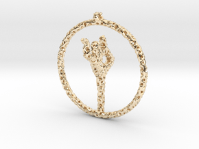 yoga pendant in 14k Gold Plated Brass