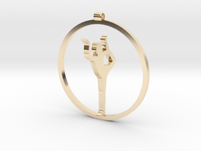 yoga pose in 14k Gold Plated Brass