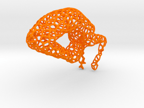 yoga figurine feet on head in Orange Smooth Versatile Plastic