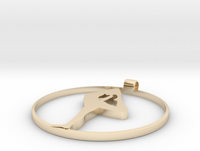 yoga pose in 14k Gold Plated Brass