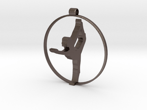 yoga pose (3) in Polished Bronzed-Silver Steel
