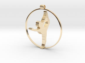 yoga pose (3) in 14k Gold Plated Brass