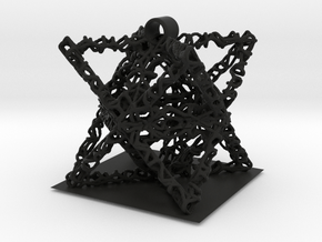 tesselated octahedron (1) in Black Smooth Versatile Plastic