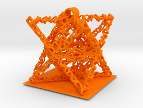 tesselated octahedron (1) in Orange Smooth Versatile Plastic