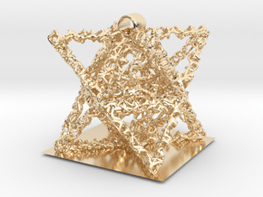 tesselated octahedron (1) in 14k Gold Plated Brass