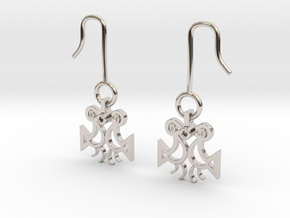 TWO LOVERS_pair in Rhodium Plated Brass
