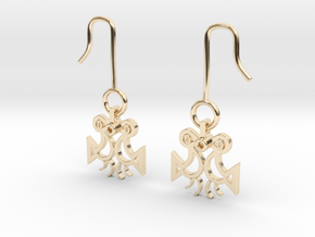 TWO LOVERS_pair in 14k Gold Plated Brass