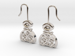 MOON GODESS_pair in Rhodium Plated Brass