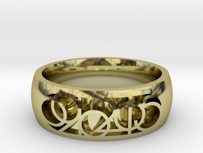 "The Day" Ring in 18k Gold Plated Brass: 8 / 56.75