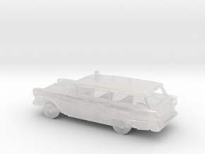 1/87 1957 Ford Custom FireChief Wagon Kit V1 in Clear Ultra Fine Detail Plastic