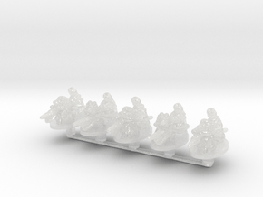Ratmen Drill Team 6mm miniature models set epic in Clear Ultra Fine Detail Plastic