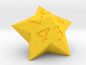 d10 star in Yellow Processed Versatile Plastic