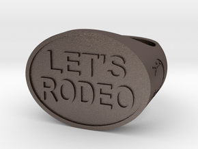 Let's Rodeo Ring in Polished Bronzed-Silver Steel