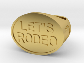 Let's Rodeo Ring in Polished Brass