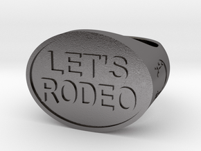 Let's Rodeo Ring in Polished Nickel Steel