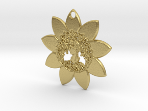 Diana's sylvan sunflower earring in Natural Brass