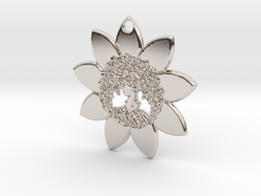 Diana's sylvan sunflower earring in Rhodium Plated Brass