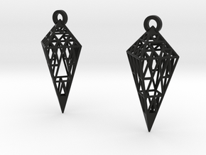 PSRMBH Earrings in Black Smooth PA12