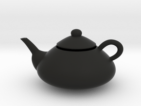 Decorative Teapot in Black Smooth Versatile Plastic