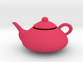 Decorative Teapot in Pink Smooth Versatile Plastic