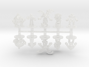 Cthulhu monsters 6mm miniature models set rpg epic in Clear Ultra Fine Detail Plastic