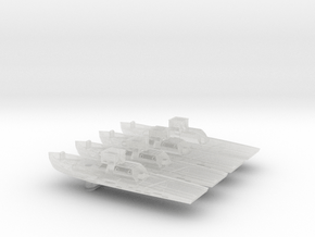 1/700th scale AM-1 Hungarian minelayer boats x4 in Clear Ultra Fine Detail Plastic