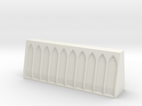 Jersey Barricade with Gothic Arches in White Natural Versatile Plastic