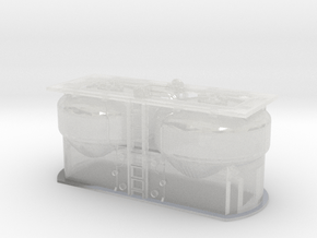 TT:120 20T Prestwin Silo in Clear Ultra Fine Detail Plastic: Small