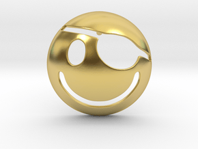 Hack the Planet Smile Pendant ⛧ VIL ⛧ in Polished Brass