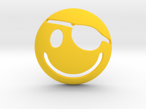 Hack the Planet Smile Pendant ⛧ VIL ⛧ in Yellow Processed Versatile Plastic