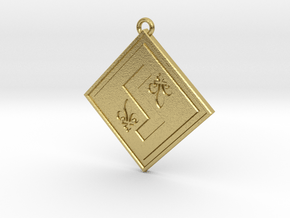 Individual Sovereignty Pendant - Quebec in Natural Brass
