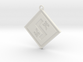 Individual Sovereignty Pendant - Quebec in White Natural Versatile Plastic