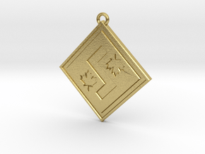 Individual Sovereignty Pendant - Canada in Natural Brass