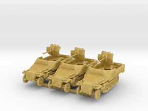 Sdkfz 11/1 Flak 38 (closed) (x3) 1/285 in Tan Fine Detail Plastic