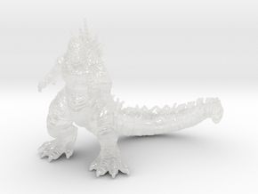 Godzilla Minus One kaiju monster 55mm miniature wh in Clear Ultra Fine Detail Plastic
