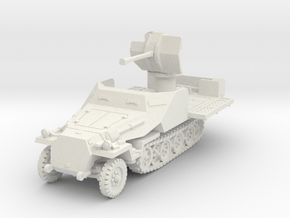 Sdkfz 11/1 Flak 38 (open) 1/87 in White Natural Versatile Plastic