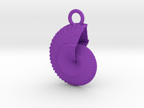 Shell Pendant in Purple Smooth Versatile Plastic