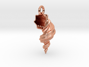 Shell Pendant in Polished Copper
