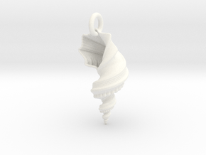 Shell Pendant in White Smooth Versatile Plastic