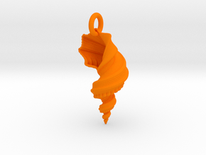 Shell Pendant in Orange Smooth Versatile Plastic