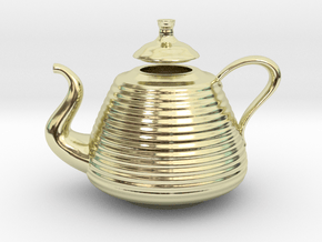 Decorative Teapot in 14k Gold Plated Brass