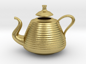 Decorative Teapot in Natural Brass (Interlocking Parts)